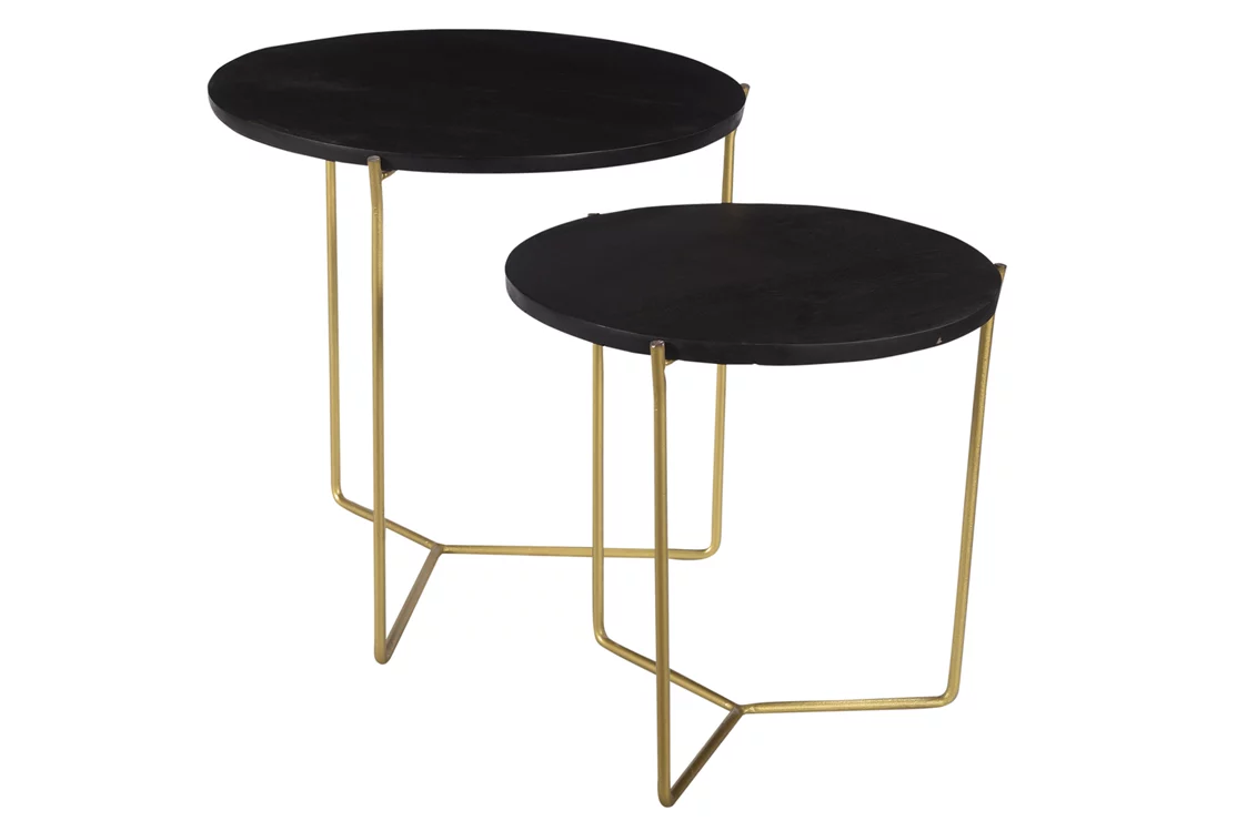 Mason Black/Brass Set Of 2