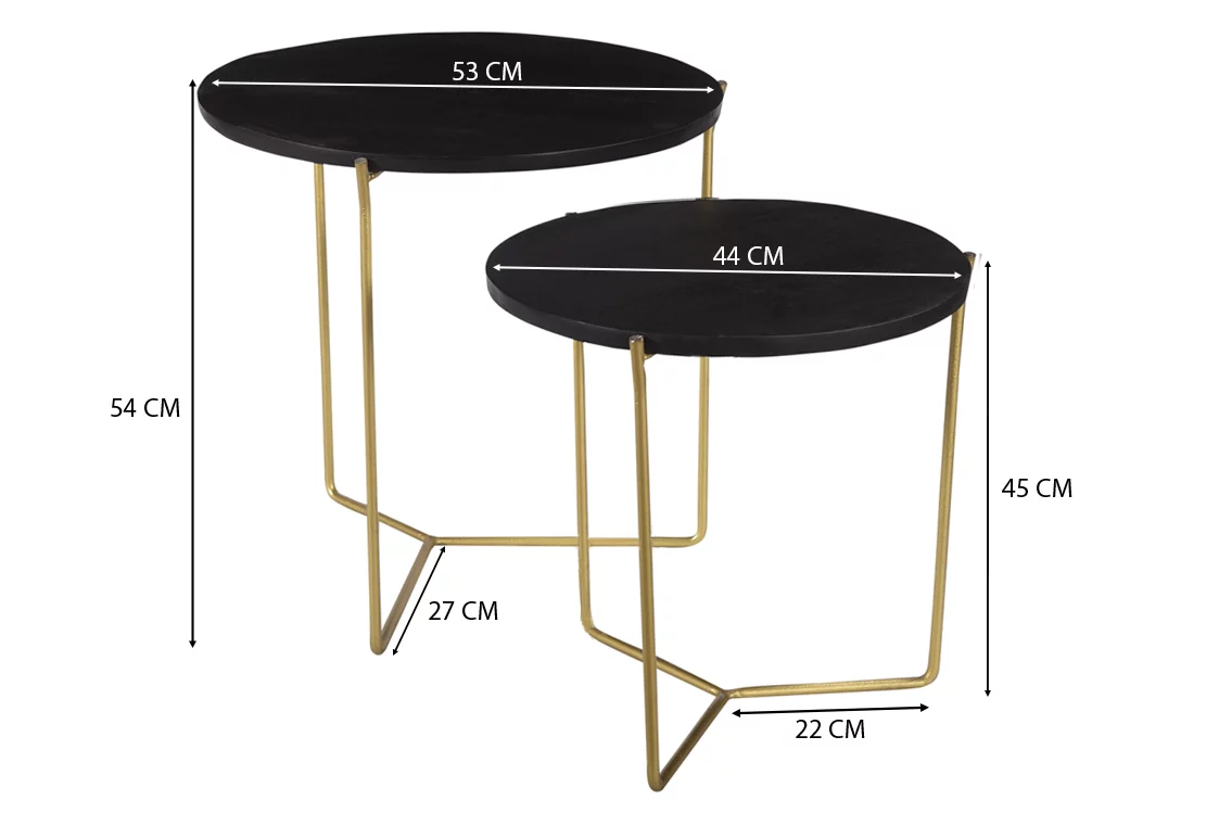 Mason Black/Brass Set Of 2 - Afbeelding 4