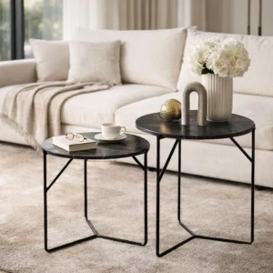 Mason Marble Black/Black Set Of 2