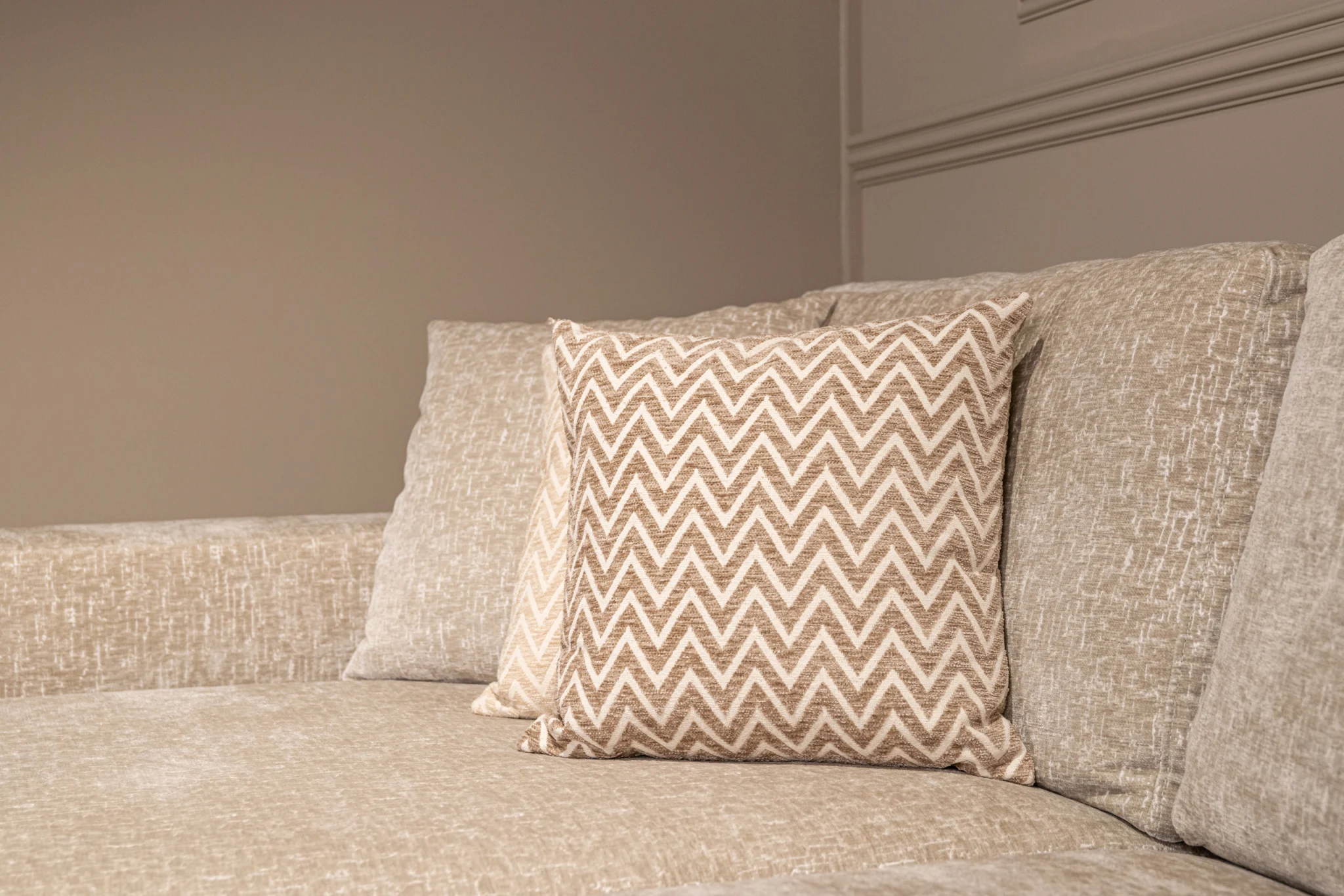 Kussen Nino Sand Chevron - Afbeelding 5