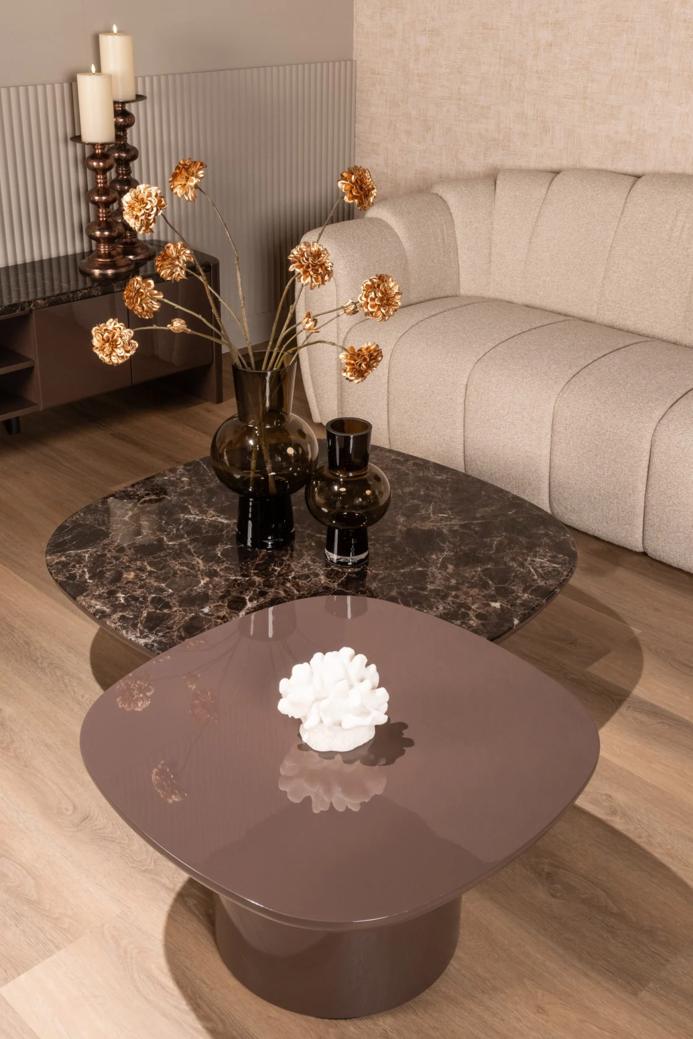 Bijzettafel Almundi Chocolat Brown - Afbeelding 5