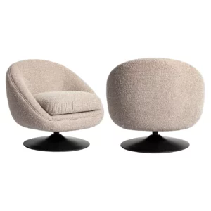 Lounge Stoel Nodo Natural Chunky Swivel