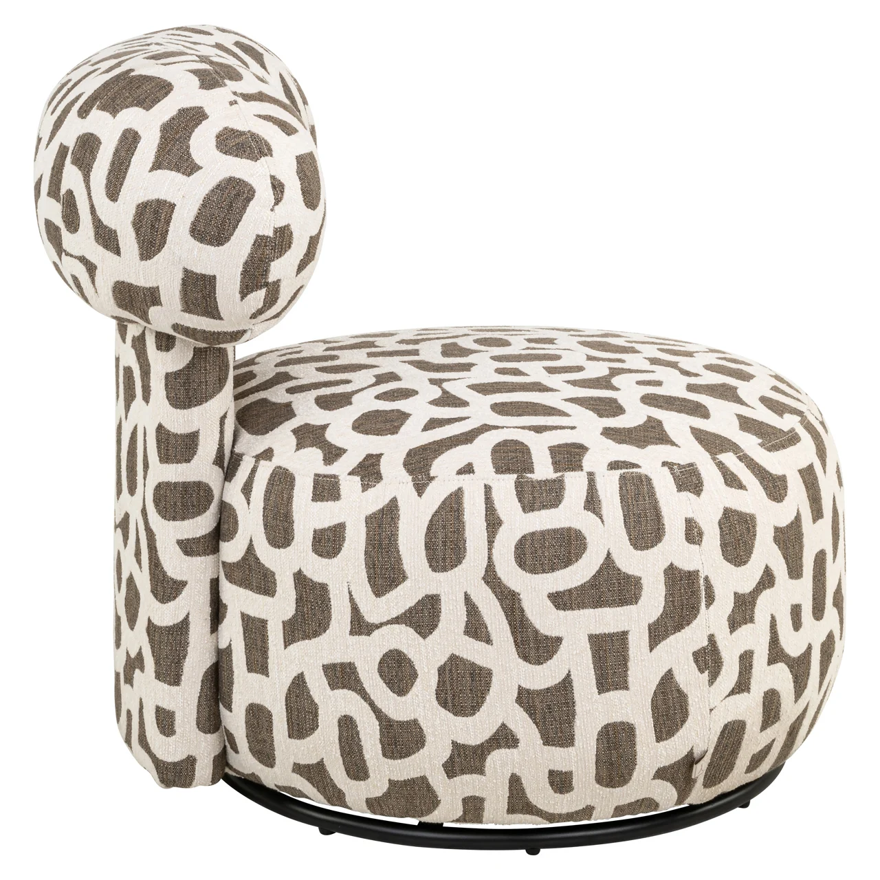 Lounge Stoel Kaya Weave Brown Swivel - Afbeelding 4