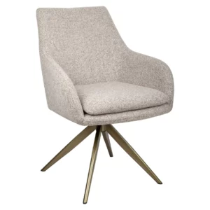 Eetkamerstoel Lisonne Cayenne Brown Swivel Fire Retardant