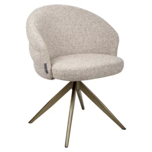 Alternative view of Eetkamerstoel Zendaya Cayenne Brown Swivel Fire Retardant