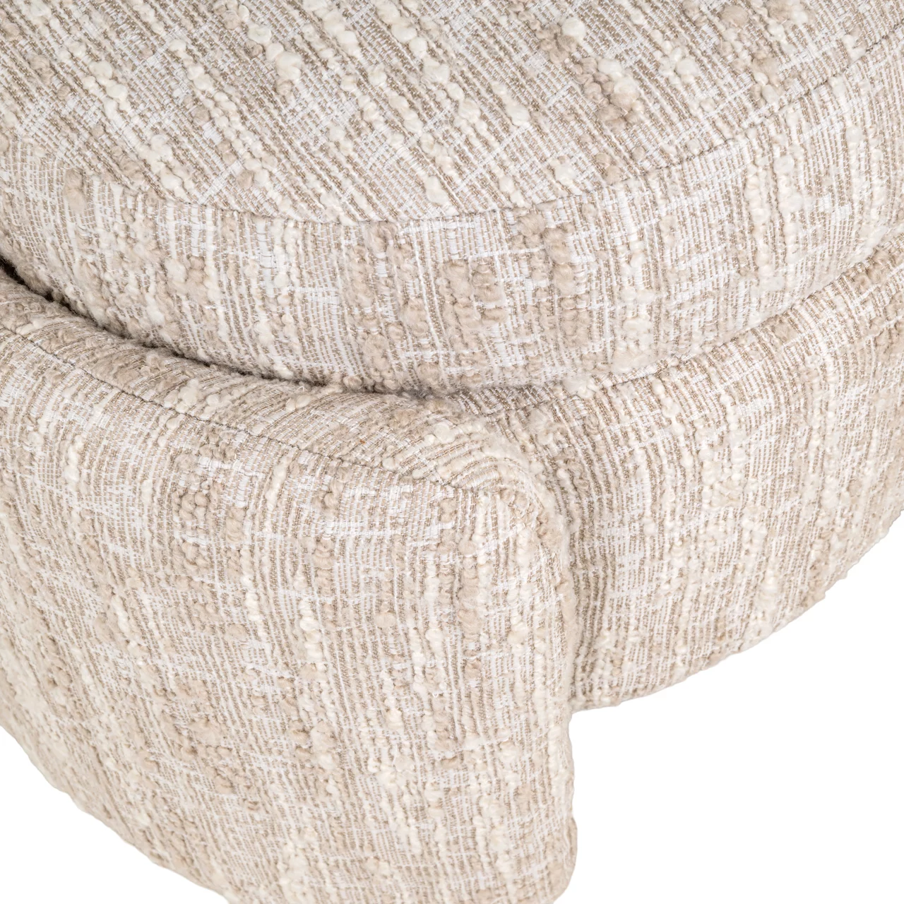 Poef &Amp; Voetenbank Cupid Beige Angora With Storage - Afbeelding 6