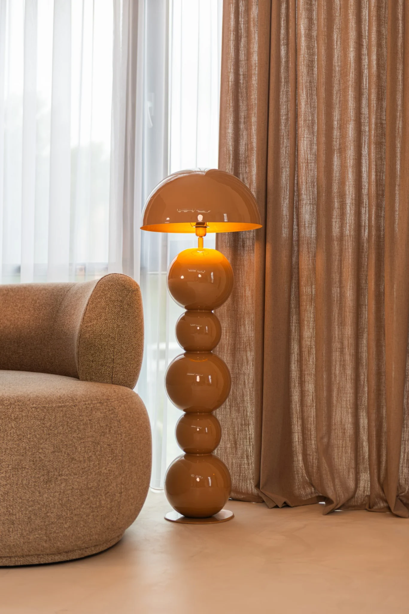 Vloerlamp Hasden Mocha Mousse - Afbeelding 3