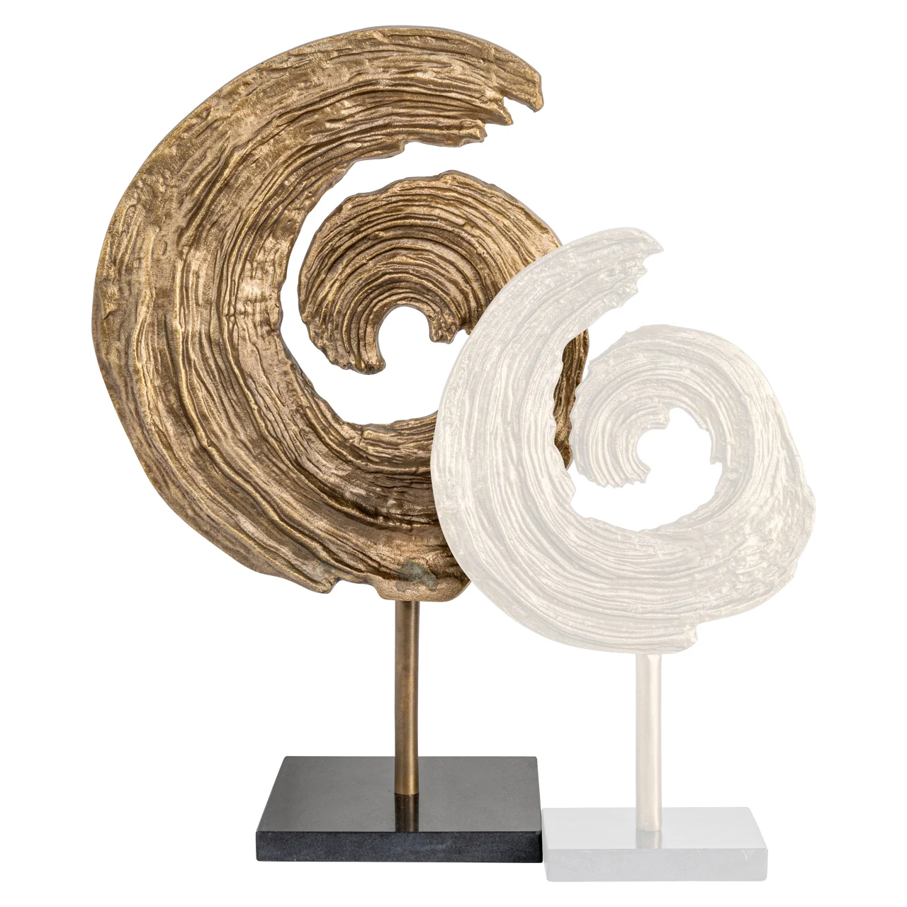 Decoratief Object Swirl Brass Antique Large - Afbeelding 4