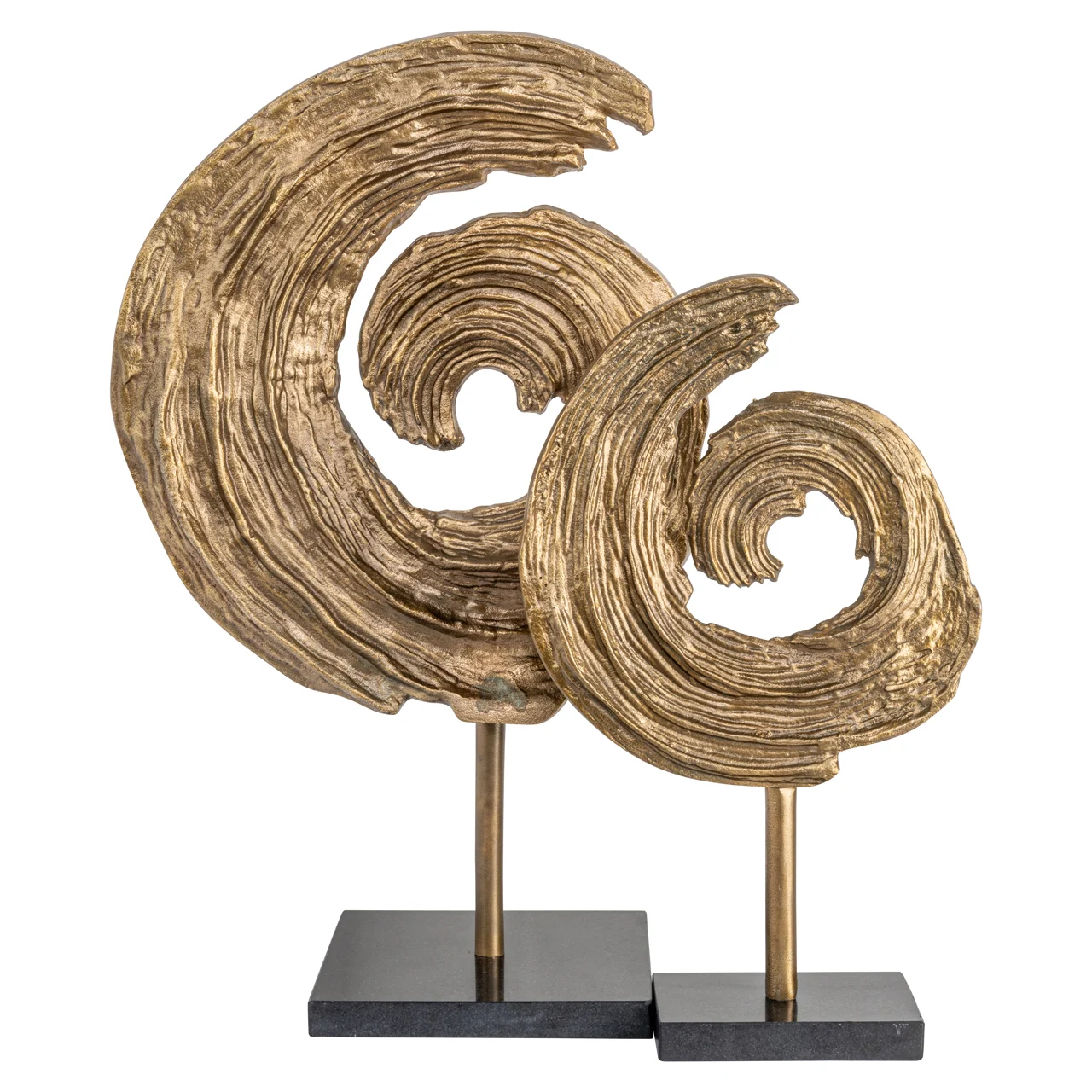 Decoratief Object Swirl Brass Antique Large - Afbeelding 5