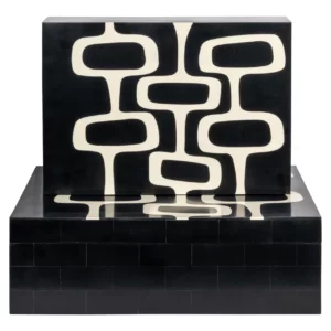 Alternative view of Opbergdoos Lux Black/White (Set Of 2)