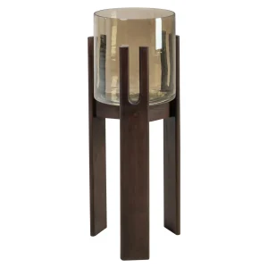 Windlicht Paige Walnut Small