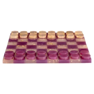 Alternative view of Decoratief Spel Violet Purple Checkers Set