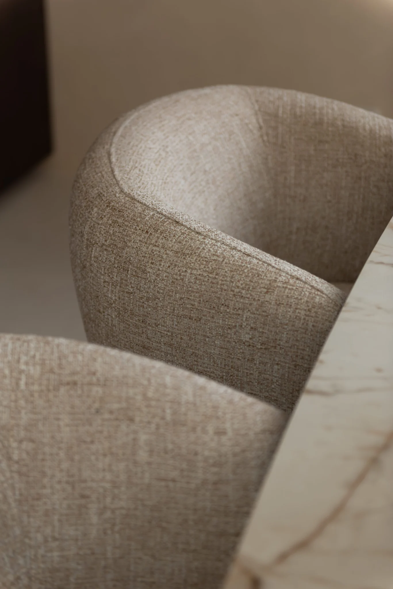 Eetkamerstoel Dinan Cream Tweed Fire Retardant - Swivel - Afbeelding 9