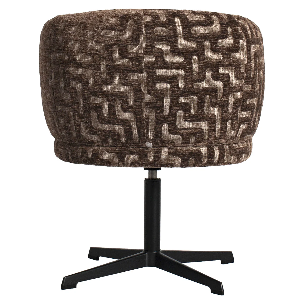Eetkamerstoel Dinan Brown Labyrinth Fire Retardant Swivel - Afbeelding 5