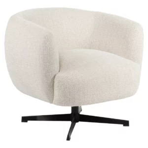 Alternative view of Lounge Stoel Estelle Beige Blockweave Swivel