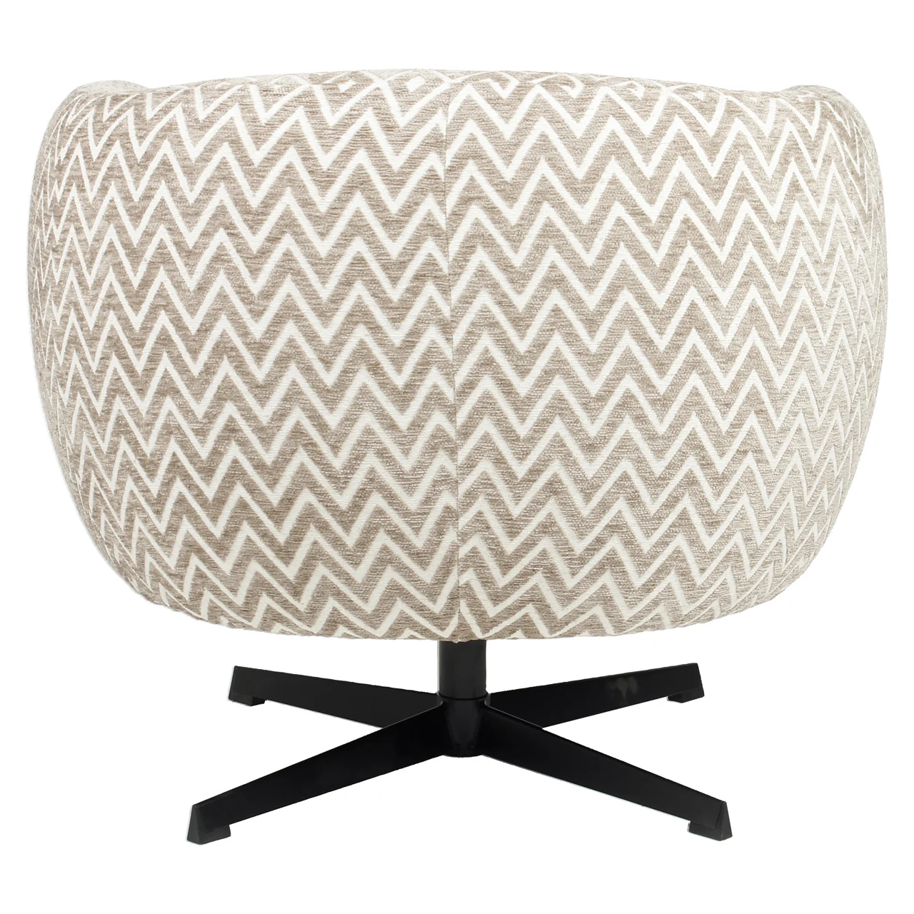 Lounge Stoel Estelle Sand Chevron Swivel - Afbeelding 5