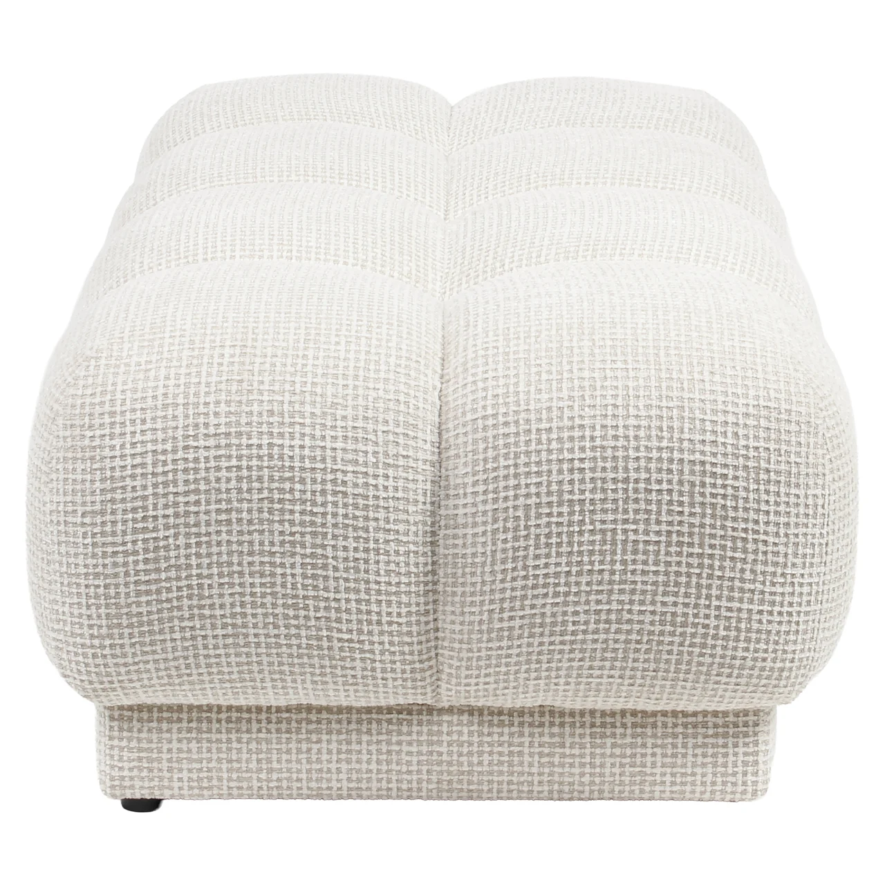 Poef & Voetenbank Noah Beige Blockweave - Afbeelding 3