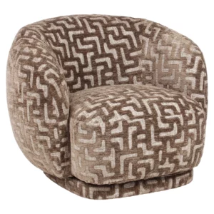 Lounge Stoel Negreslo Brown Labyrinth Swivel