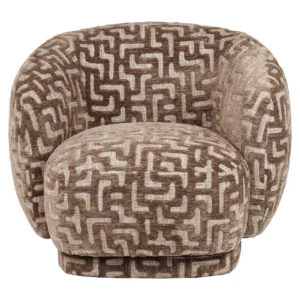 Alternative view of Lounge Stoel Negreslo Brown Labyrinth Swivel