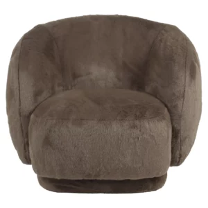 Alternative view of Lounge Stoel Negreslo Brown Fluffy Swivel