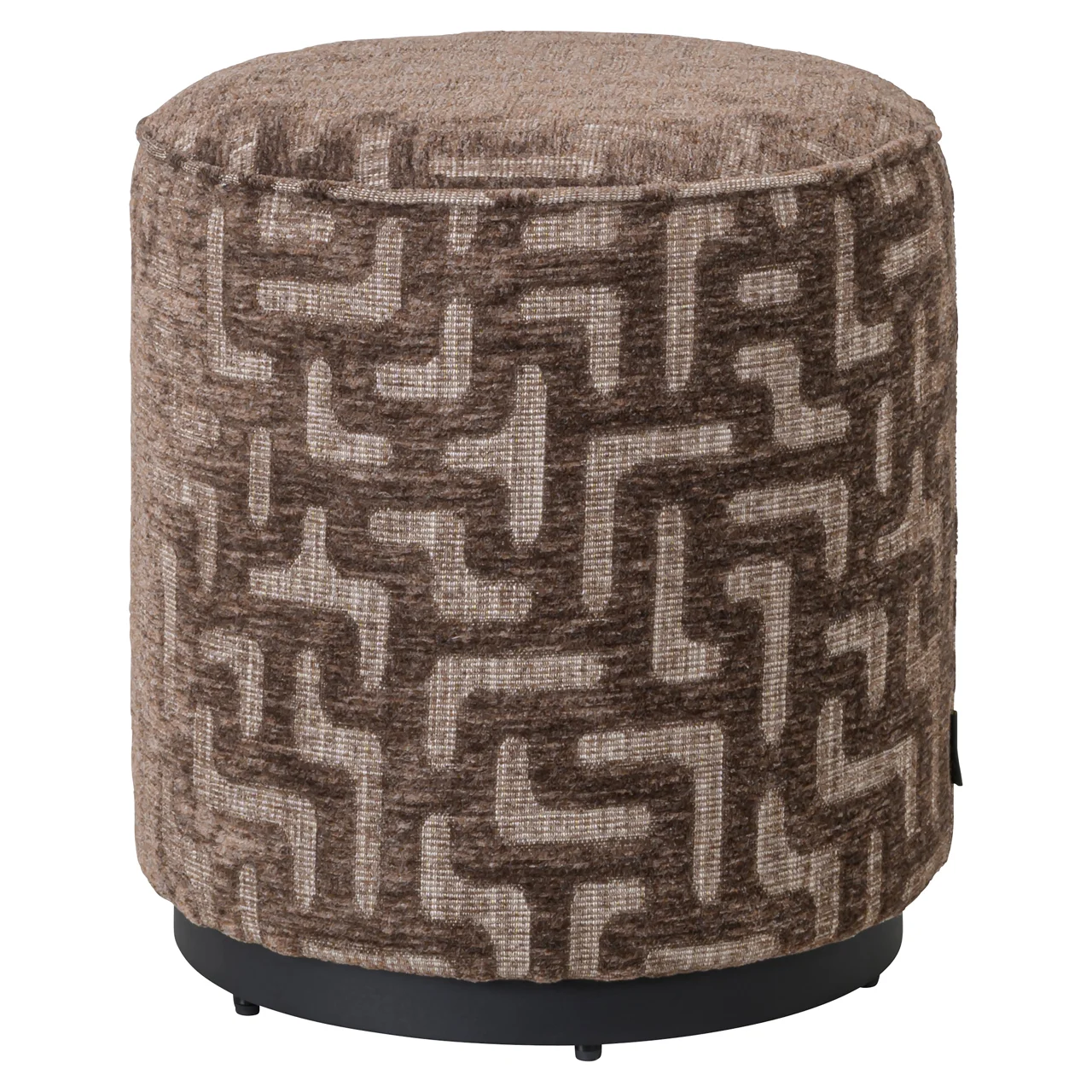 Poef & Voetenbank Lexie Brown Labyrinth 45Ø