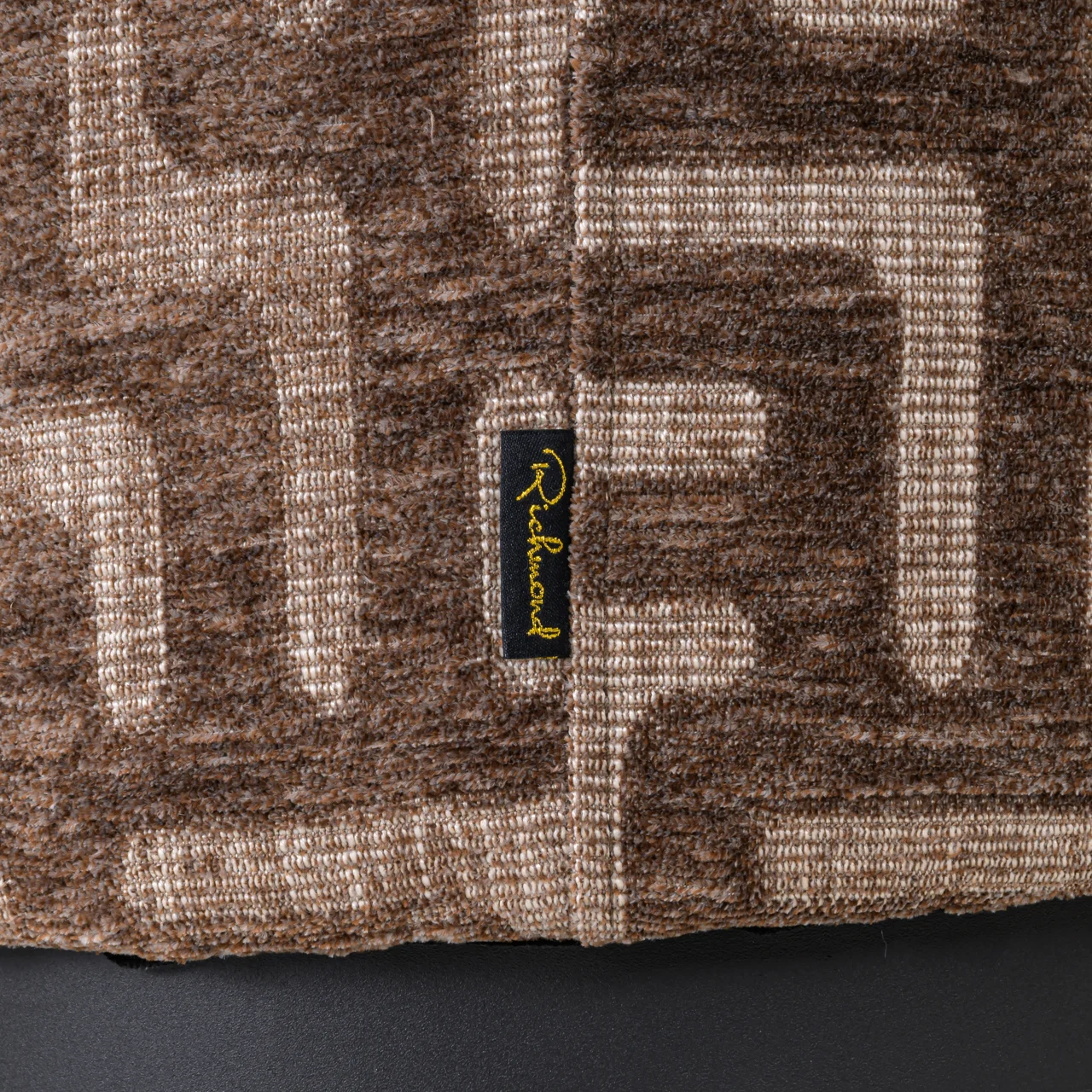 Poef & Voetenbank Lexie Brown Labyrinth 45Ø - Afbeelding 2
