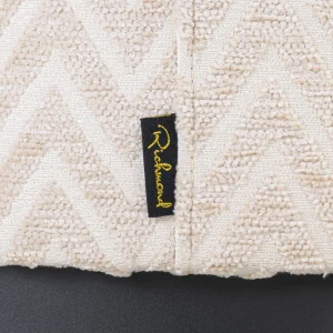 Alternative view of Poef & Voetenbank Lexie Beige Chevron 45Ø
