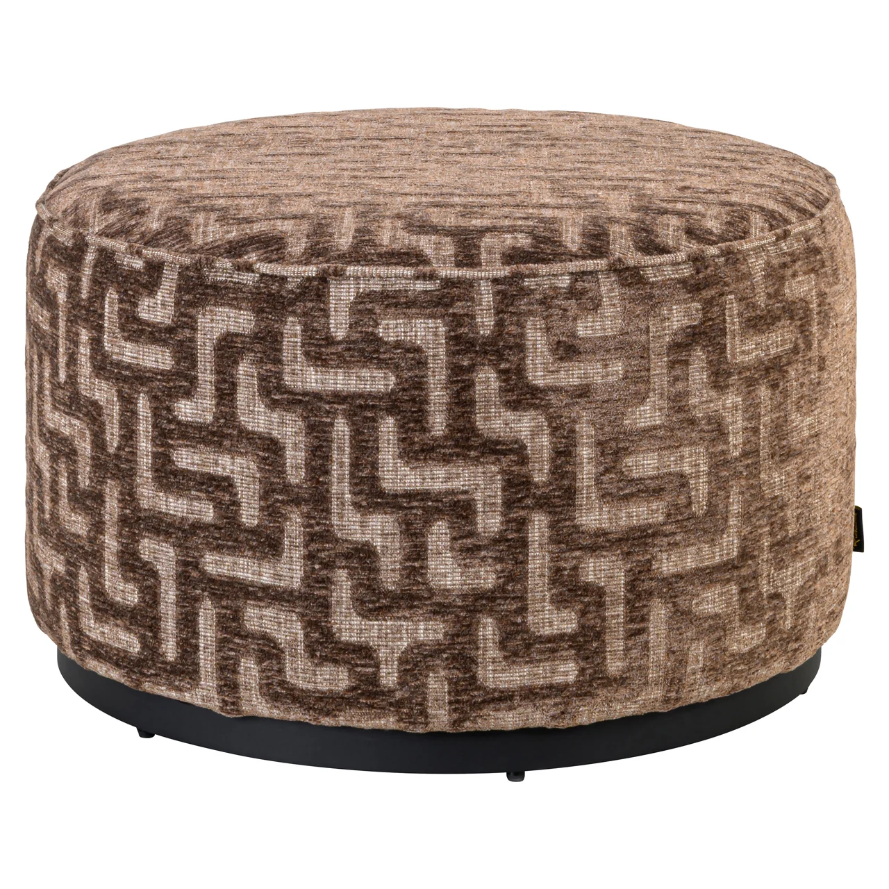 Poef & Voetenbank Lexie Brown Labyrinth 70Ø