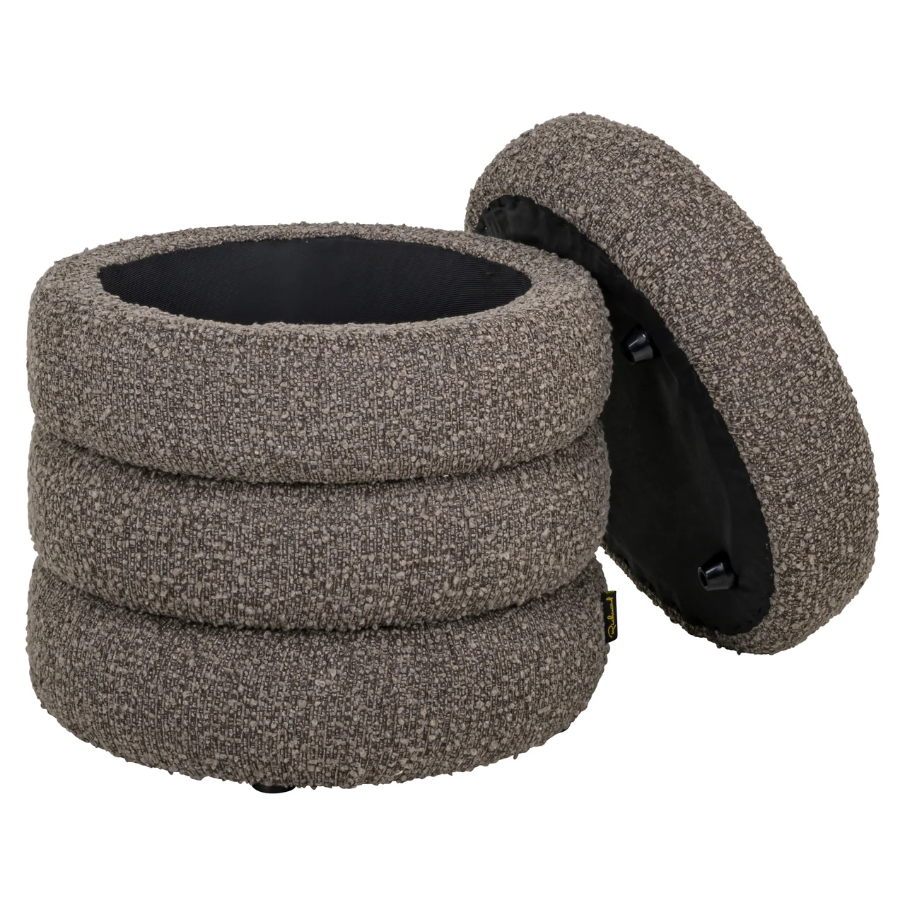 Poef & Voetenbank Adele Brown Chunky - Afbeelding 2