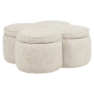 Poef &Amp; Voetenbank Corbeau Sand Tweed