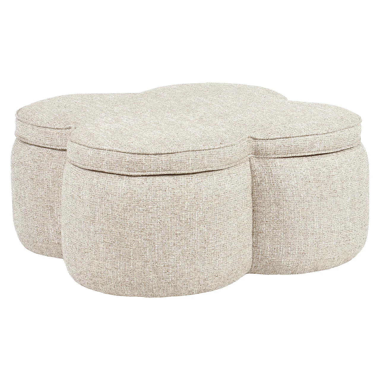 Poef &Amp; Voetenbank Corbeau Sand Tweed