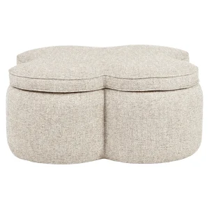 Alternative view of Poef &Amp; Voetenbank Corbeau Sand Tweed