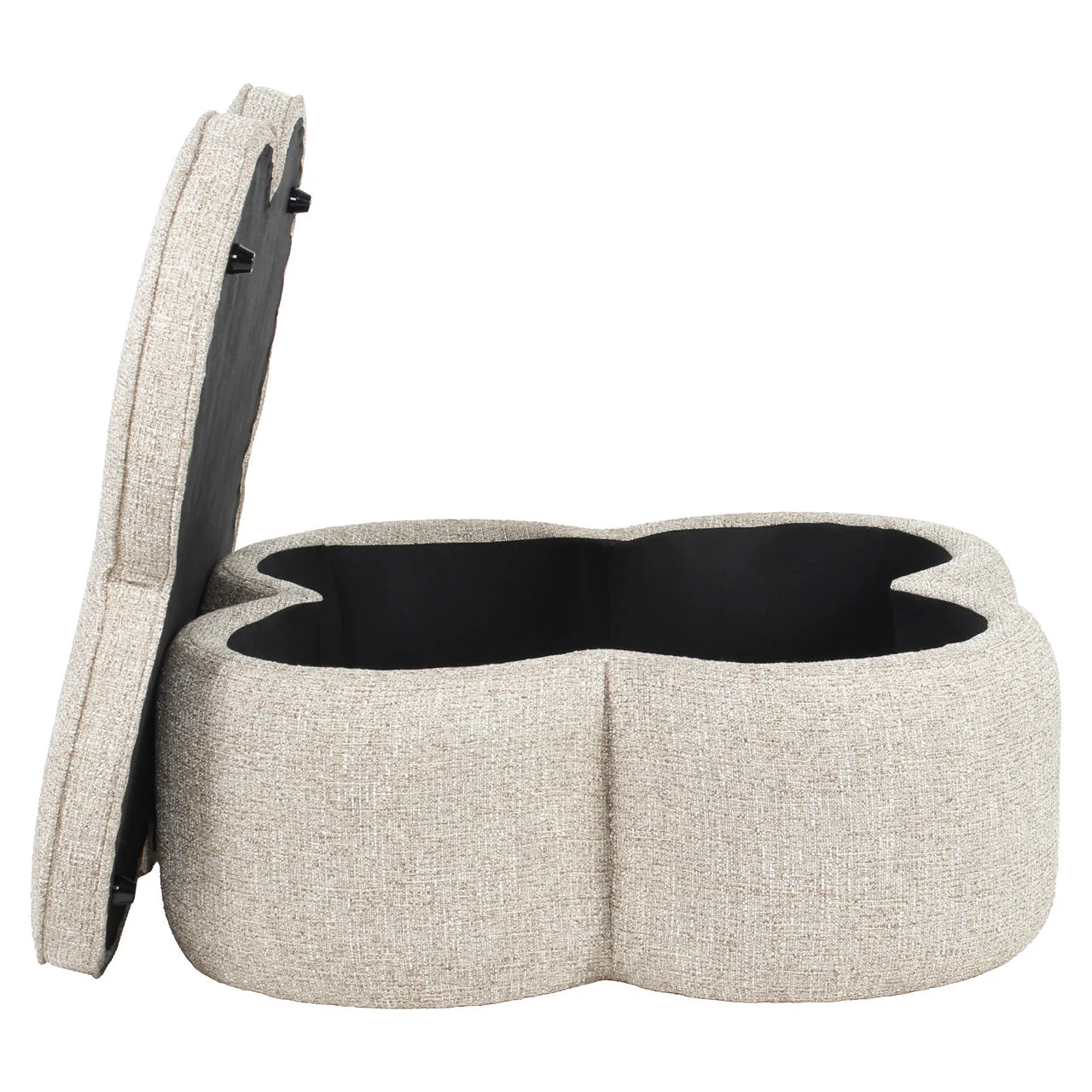 Poef &Amp; Voetenbank Corbeau Sand Tweed - Afbeelding 3