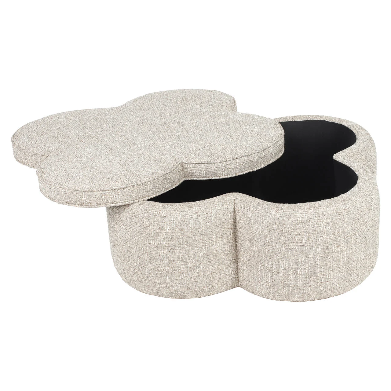 Poef &Amp; Voetenbank Corbeau Sand Tweed - Afbeelding 4
