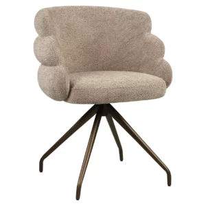 Alternative view of Eetkamerstoel Kayla Mocca Boldweave Swivel