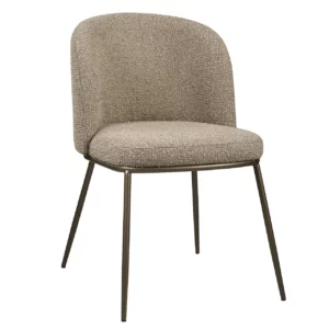 Alternative view of Eetkamerstoel Elvi Mocca Chunky Fire Retardant (Set Of 2)