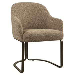 Alternative view of Eetkamerstoel Hadley Brown Tweed Fire Retardant