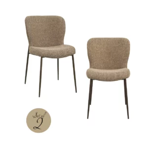 Eetkamerstoel Odarby Brown Tweed Fire Retardant (Set Of 2)