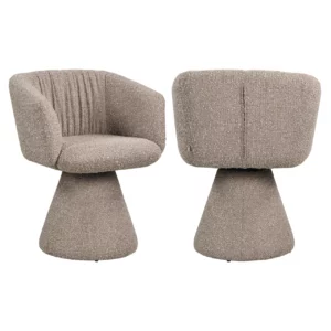 Eetkamerstoel Madeline Mocca Chunky Swivel