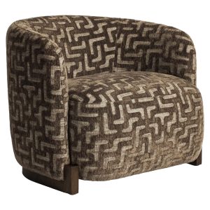 Alternative view of Lounge Stoel Hannah Brown Labyrinth Fire Retardant