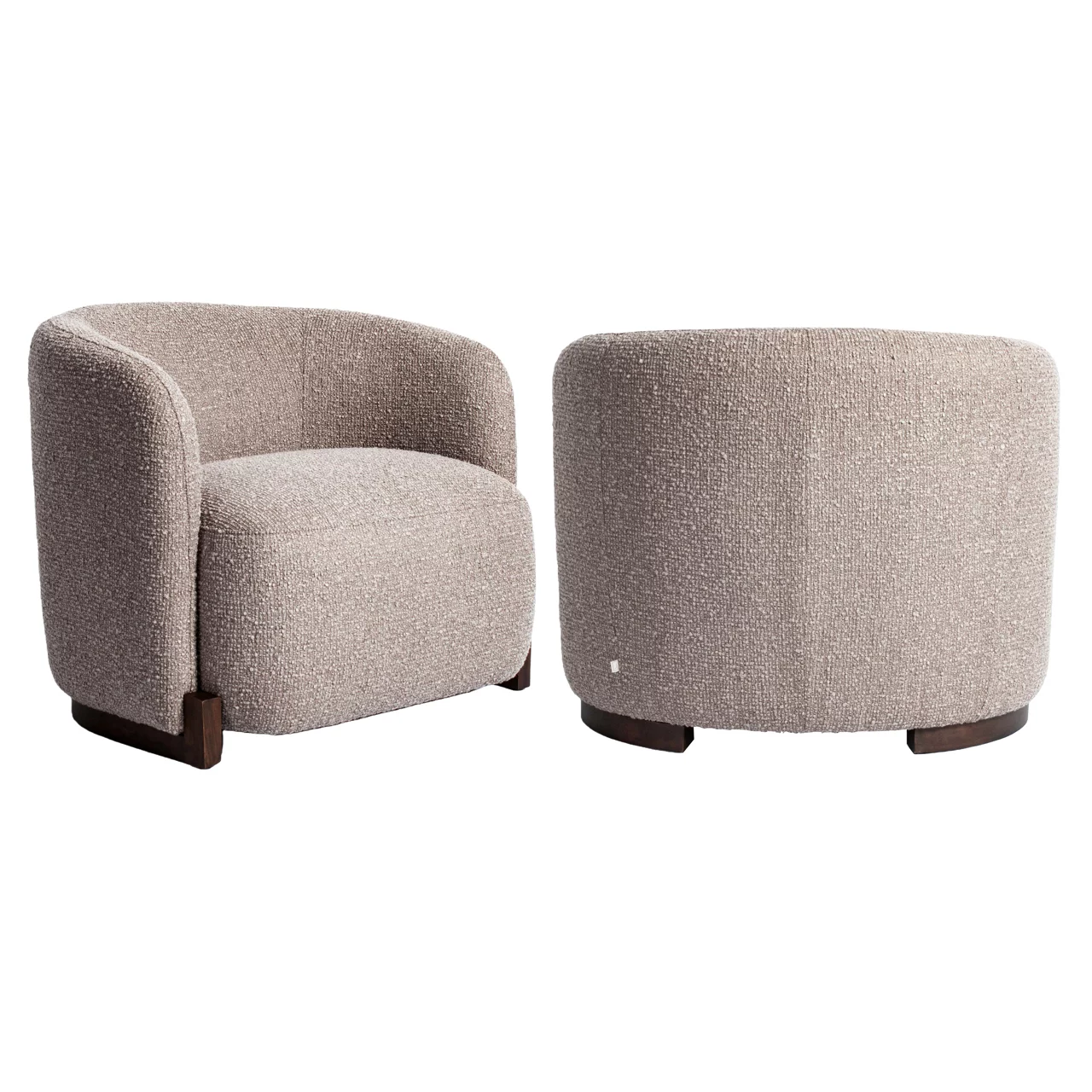 Lounge Stoel Hannah Mocca Chunky Fire Retardant - Afbeelding 5