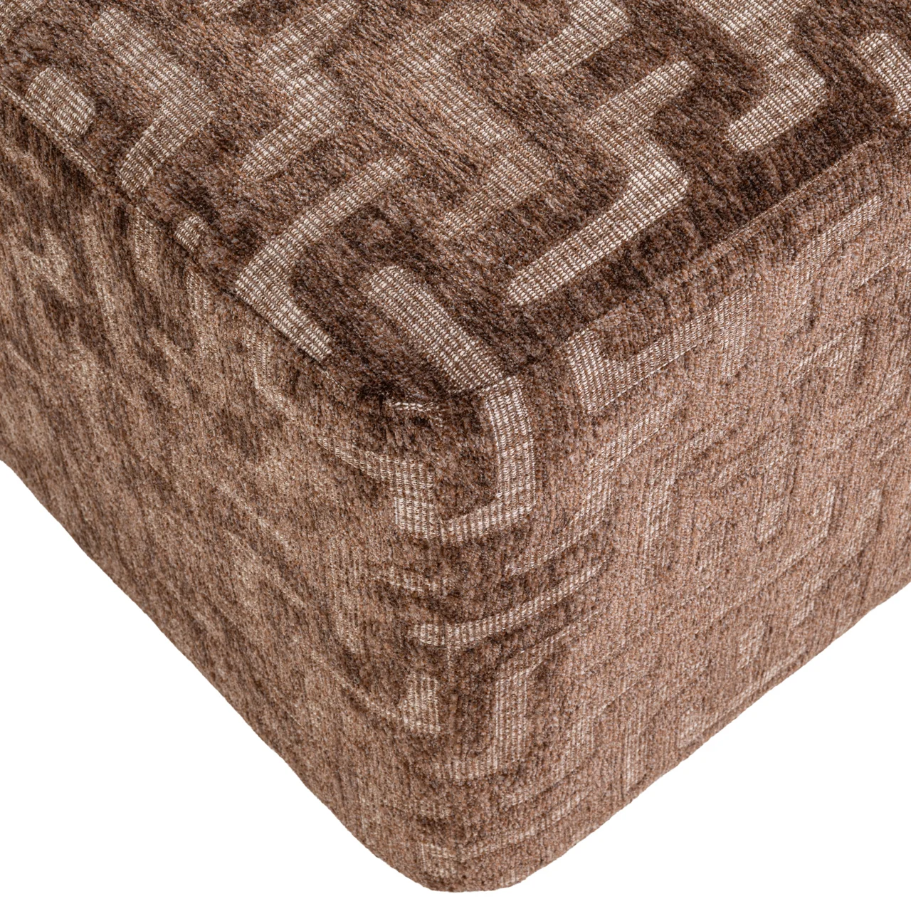 Poef & Voetenbank Ciela Brown Labyrinth - Afbeelding 3