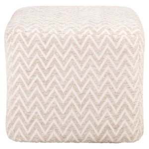 Alternative view of Poef & Voetenbank Ciela Beige Chevron