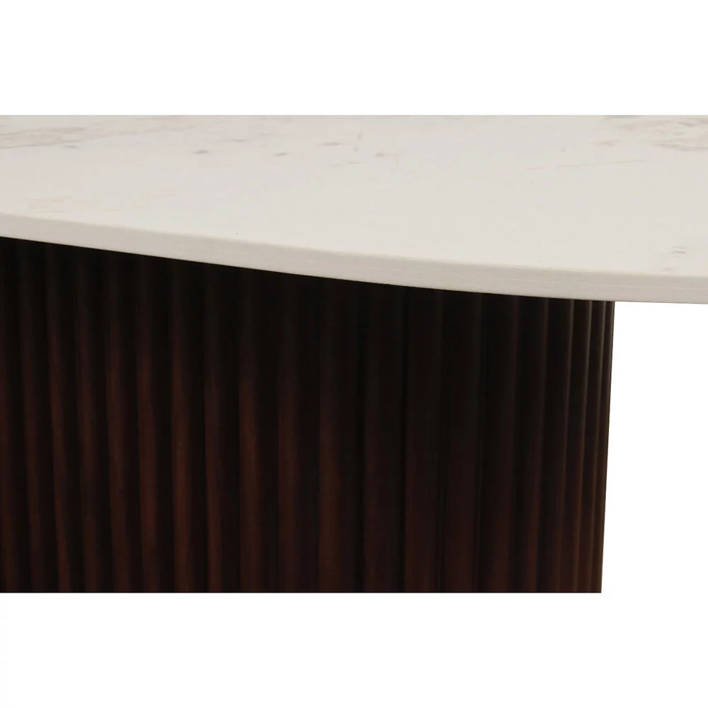 Urban Chique Salontafel Keramisch Marmer / Walnootfineer - Afbeelding 3