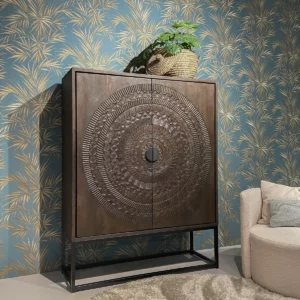 Alternative view of Carved Cabinet Brown 140Cm