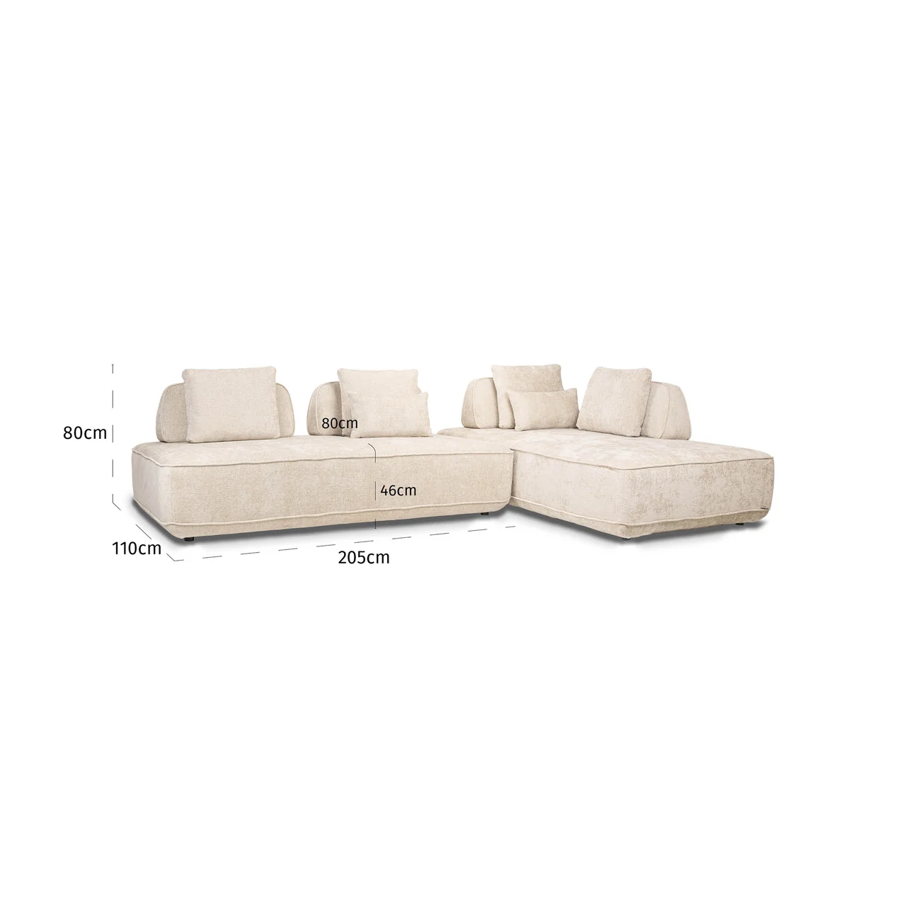 Bank Tudor Natural Boldweave 2,5-Seater Movable Backrest - Afbeelding 5