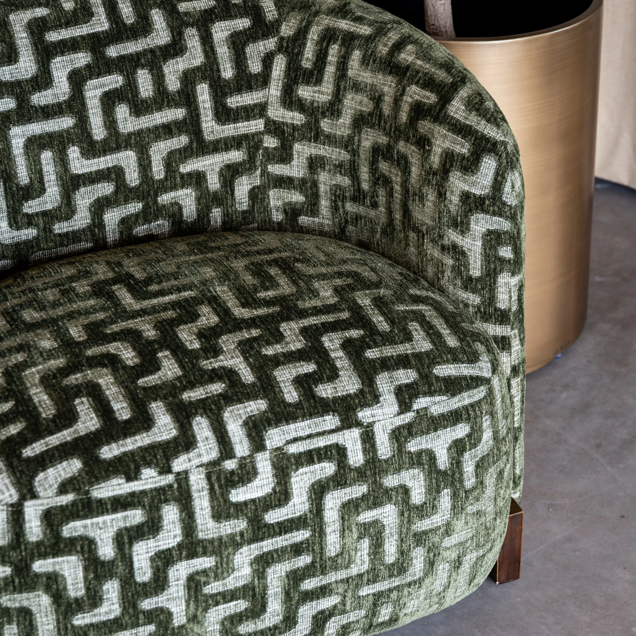 Lounge Stoel Hannah Moss Labyrinth Fire Retardant - Afbeelding 7