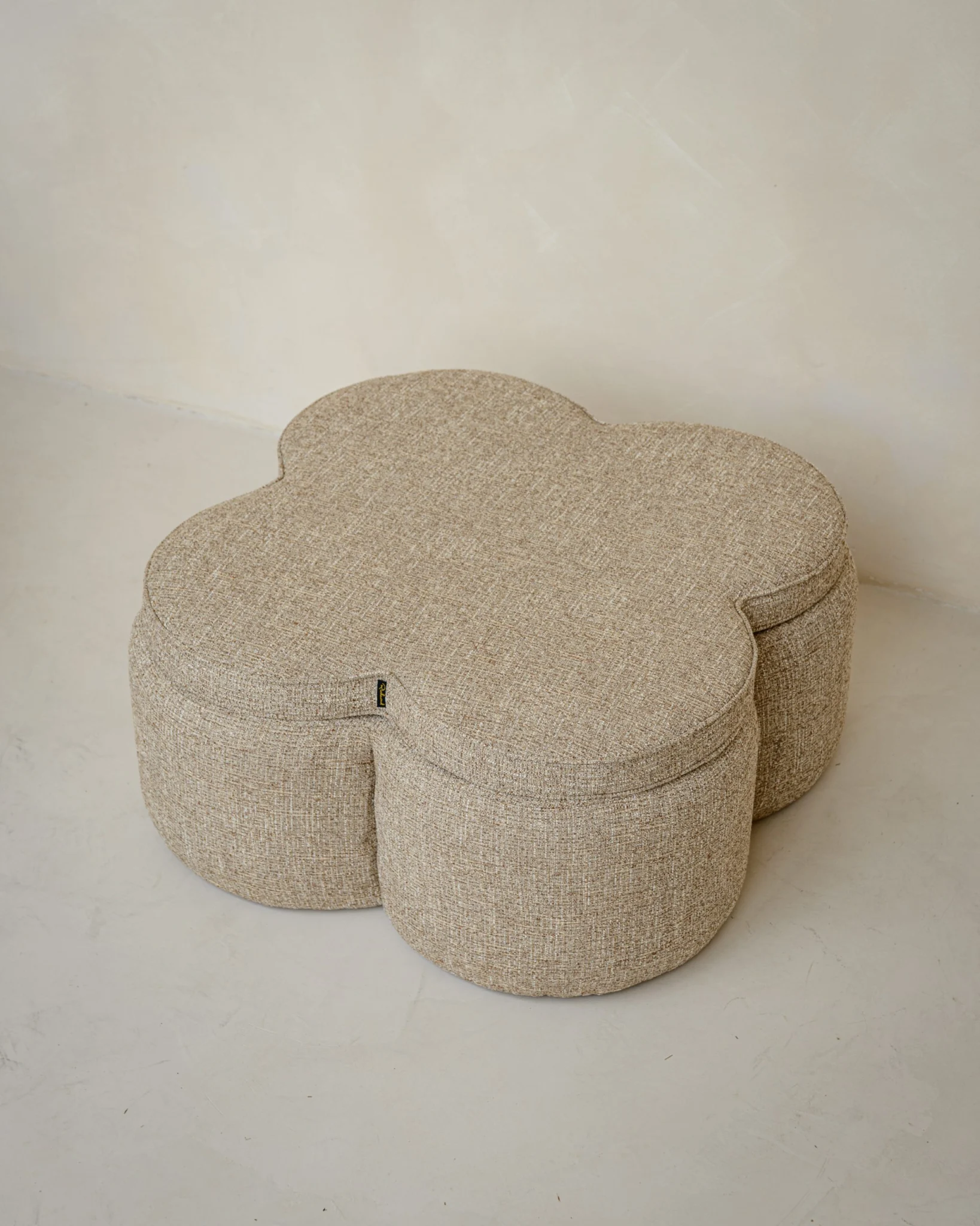 Poef &Amp; Voetenbank Corbeau Sand Tweed - Afbeelding 5