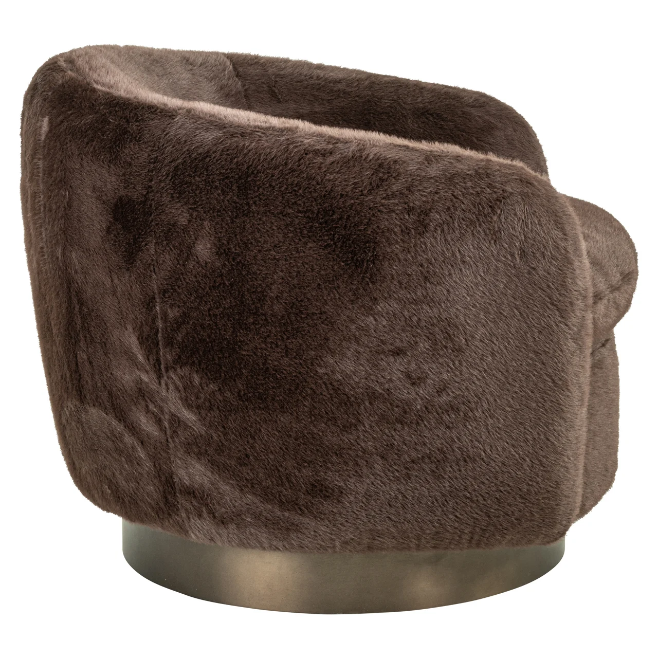 Lounge Stoel Colmar Chocolat Fluffy Swivel - Afbeelding 3
