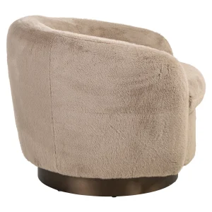 Alternative view of Lounge Stoel Colmar Khaki Fluffy Swivel